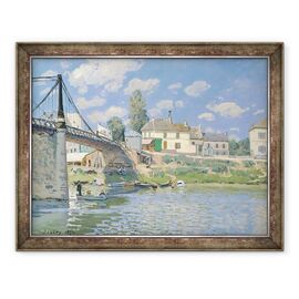 Tablou inramat - Alfred Sisley - Podul de la Villeneuve-la-Garenne - - Roveli
