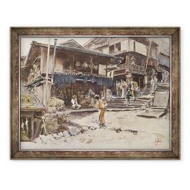 Tablou inramat - Robert Frederick Blum - O strada in Ikao, Japonia I - - Roveli