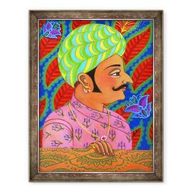 Tablou inramat - Jane Tattersfield - Maharaja cu fluturi, 2011 - - Roveli