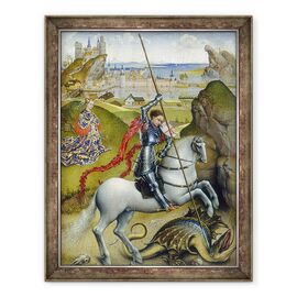 Tablou inramat - Rogier van der Weyden - Sfantul Gheorghe si Dragonul - - Roveli
