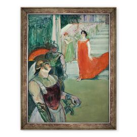 Tablou inramat - Henri de Toulouse-Lautrec - Opera Messalina la Bordeaux Messaline coboara lescalier bordé de figurants - - Roveli