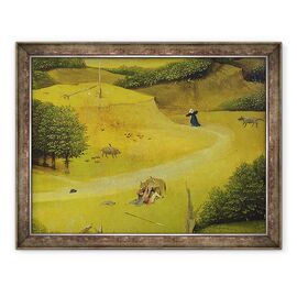 Tablou inramat - Hieronymus Bosch - Adorarea Magilor, detalii ale figurilor de fundal - - Roveli