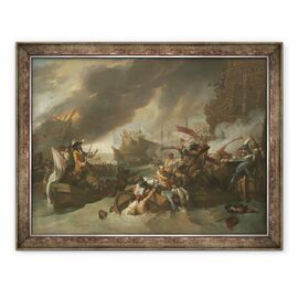 Tablou inramat - Benjamin West - Batalia de la La Hogue - - Roveli