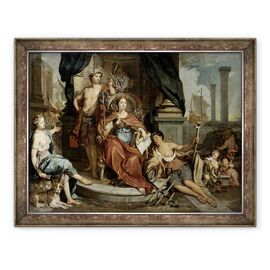 Tablou inramat - Nicolaes Verkolje - Apoteoza Companiei Olandeze a Indiilor de Est Alegorie a Camerei de Comert din Amsterdam a COV - - Roveli