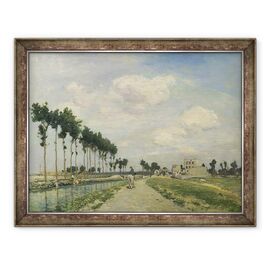 Tablou inramat - Johan-Barthold Jongkind - Calea de remorcare - - Roveli