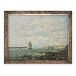 Tablou inramat - Eugene Louis Boudin - Coasta Bretaniei - - Roveli