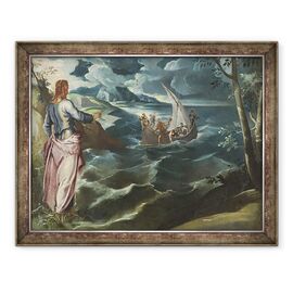 Tablou inramat - Jacopo Robusti Tintoretto - Hristos la Marea Galileii - - Roveli