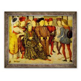 Tablou inramat - Marco Zoppo - Fragment dintr-un panou Cassone impuscaturi in corpul tatalui - - Roveli
