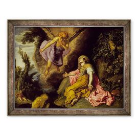 Tablou inramat - Pieter Lastman - Agar si ingerul - - Roveli