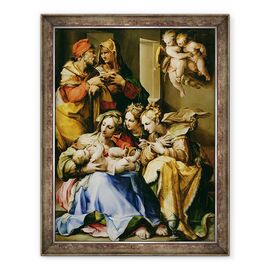 Tablou inramat - Nosadella - Sfanta Familie cu Sfintii Anne, Ecaterina de Alexandria si Maria Magdalena - - Roveli