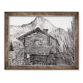 Tablou inramat - Vincent Alexander Booth - Vedere din B&B Zinal Elvetia, 2011 - - Roveli