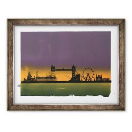Tablou inramat - Francois Domain - Sunset pe Londra - - Roveli