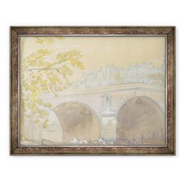 Tablou inramat - Arthur Bowen Davies - Pont Marie de Quai des Celestins - - Roveli
