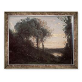 Tablou inramat - Jean Baptiste Camille Corot - Seara - - Roveli