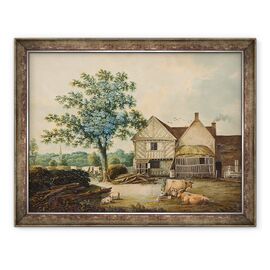 Tablou inramat - Joseph Wright - Ferma langa Aston Hall - - Roveli