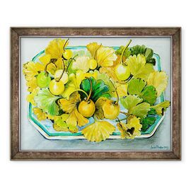 Tablou inramat - Joan Thewsey - Ginkgo, fructe si frunze,2010 - - Roveli