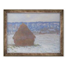 Tablou inramat - Claude Monet - Stiva de grau efect de zapada, Ziua innorata - - Roveli