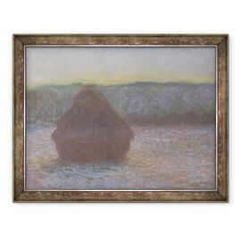 Tablou inramat - Claude Monet - Stiva de grau dezghet, apus de soare - - Roveli