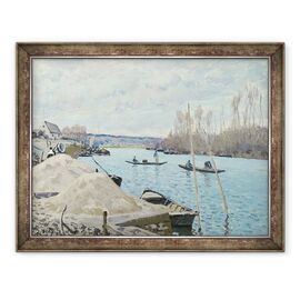 Tablou inramat - Alfred Sisley - Sena la Port-Marly, gramezi de nisip - - Roveli