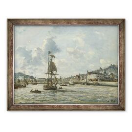 Tablou inramat - Johan-Barthold Jongkind - Intrarea in portul Honfleur - - Roveli