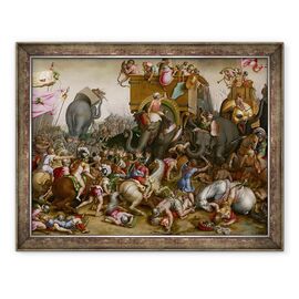 Tablou inramat - Cornelis Cort - Batalia de la Zama - - Roveli