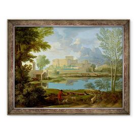 Tablou inramat - Nicolas Poussin - Peisaj cu un calm - - Roveli