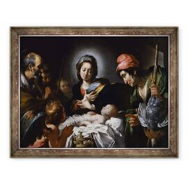 Tablou inramat - Bernardo Strozzi - Adorarea Pastorilor - - Roveli