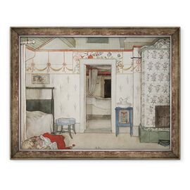 Tablou inramat - Carl Larsson - Brita lui Patruzeci de Winks, din seria A Home - - Roveli