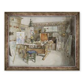 Tablou inramat - Carl Larsson - The Studio, din seria A Home - - Roveli