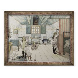 Tablou inramat - Carl Larsson - Camera Mammei si a fetitei, din seria A Home - - Roveli