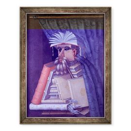 Tablou inramat - Giuseppe Arcimboldo - Portretul unui bibliotecar - - Roveli