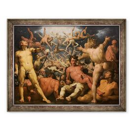 Tablou inramat - Cornelis Cornelisz van Haarlem - Caderea Titanilor Titanomachia - - Roveli