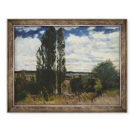Tablou inramat - Carl Fredrik Hill - Sena, Peisaj cu plopi - - Roveli