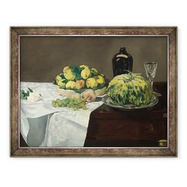Tablou inramat - Edouard Manet - Natura moarta cu pepene galben si piersici - - Roveli