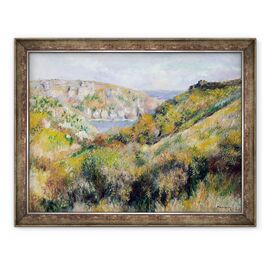 Tablou inramat - Pierre Auguste Renoir - Dealuri in jurul Golfului Moulin Huet, Guernsey - - Roveli