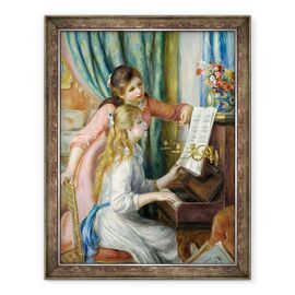 Tablou inramat - Pierre Auguste Renoir - Doua fete tinere la pian - - Roveli