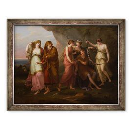 Tablou inramat - Angelica Kauffmann - Telemachus si nimfele din Calypso - - Roveli