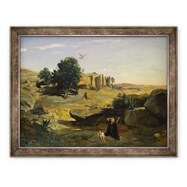Tablou inramat - Jean Baptiste Camille Corot - Hagar in salbaticie - - Roveli