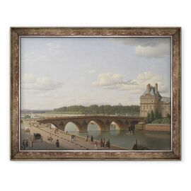 Tablou inramat - Christoffer-Wilhelm Eckersberg - Pont Royal vazut din Quai Voltaire - - Roveli