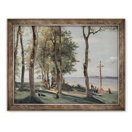 Tablou inramat - Jean Baptiste Camille Corot - Honfleur, Calvarul - - Roveli