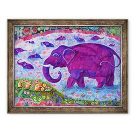 Tablou inramat - Jane Tattersfield - Elefant si soareci, 1998 - - Roveli