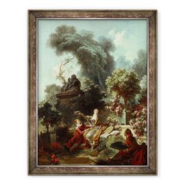 Tablou inramat - Jean-Honore Fragonard - Progresul iubirii, Iubitul incoronat - - Roveli