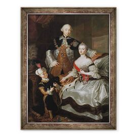 Tablou inramat - Anna Rosina Lisiewska - Petru III si Ecaterina a II-a a Rusiei cu o pagina c.1756 - - Roveli