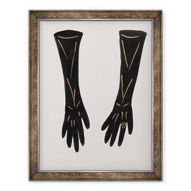 Tablou inramat - Daisy de Villeneuve - Manusi negre - - Roveli