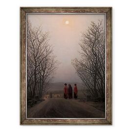 Tablou inramat - Caspar David Friedrich - Dimineata de - - Roveli