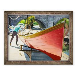 Tablou inramat - Tony Fandino - Omul care lucreaza la barca I - - Roveli