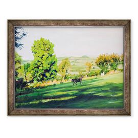 Tablou inramat - Tony Fandino - Black Horse in tara Galilor - - Roveli