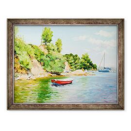 Tablou inramat - Tony Fandino - Barci la Skiathos II - - Roveli