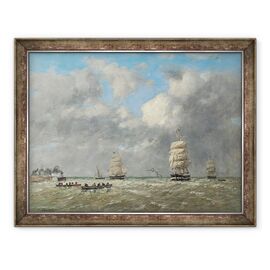 Tablou inramat - Eugene Louis Boudin - Le Havre - - Roveli