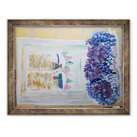 Tablou inramat - Cosima Duggal - Vedere fereastra Cornish din exterior in - - Roveli